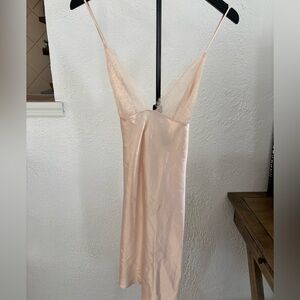 Victoria's Secret Pale Pink Satin & Lace Slip Dress